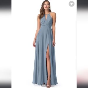 Azazie Evalleen in Dusty Blue